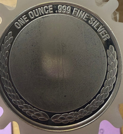 Midnight Calavera Colorized 1 oz Silver Round