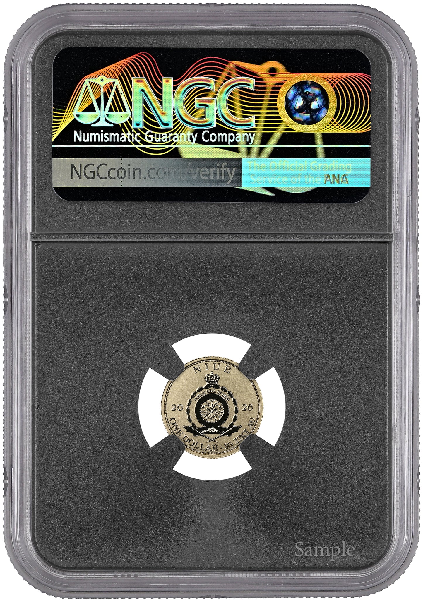 2026 Niue Ankylosaurus Reverse Proof 1g Gold Coin NGC RP 70 (08/10)