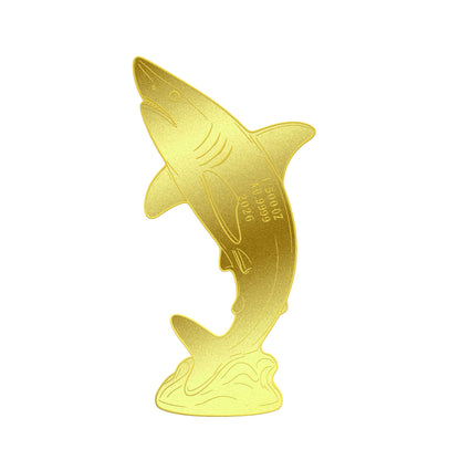 2026 Megalodon Shark Shaped 1/500 oz Gold Medal in Card (06/25)