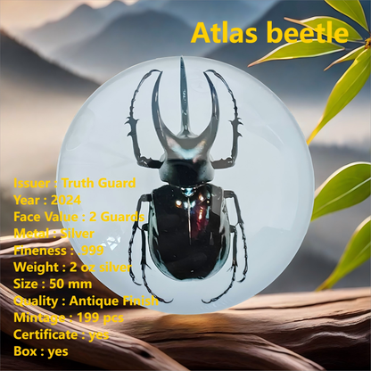 2024 Truth Guard Atlas Beetle 2 oz Silver Coin (08/12)