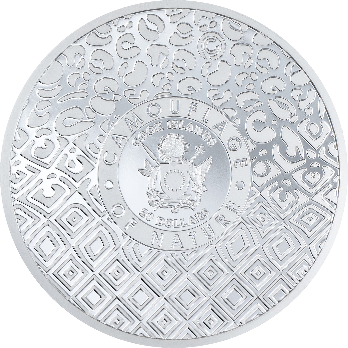 2026 Cook Islands Camouflage of Nature - Tiger 3 oz Silver Coin (08/12)