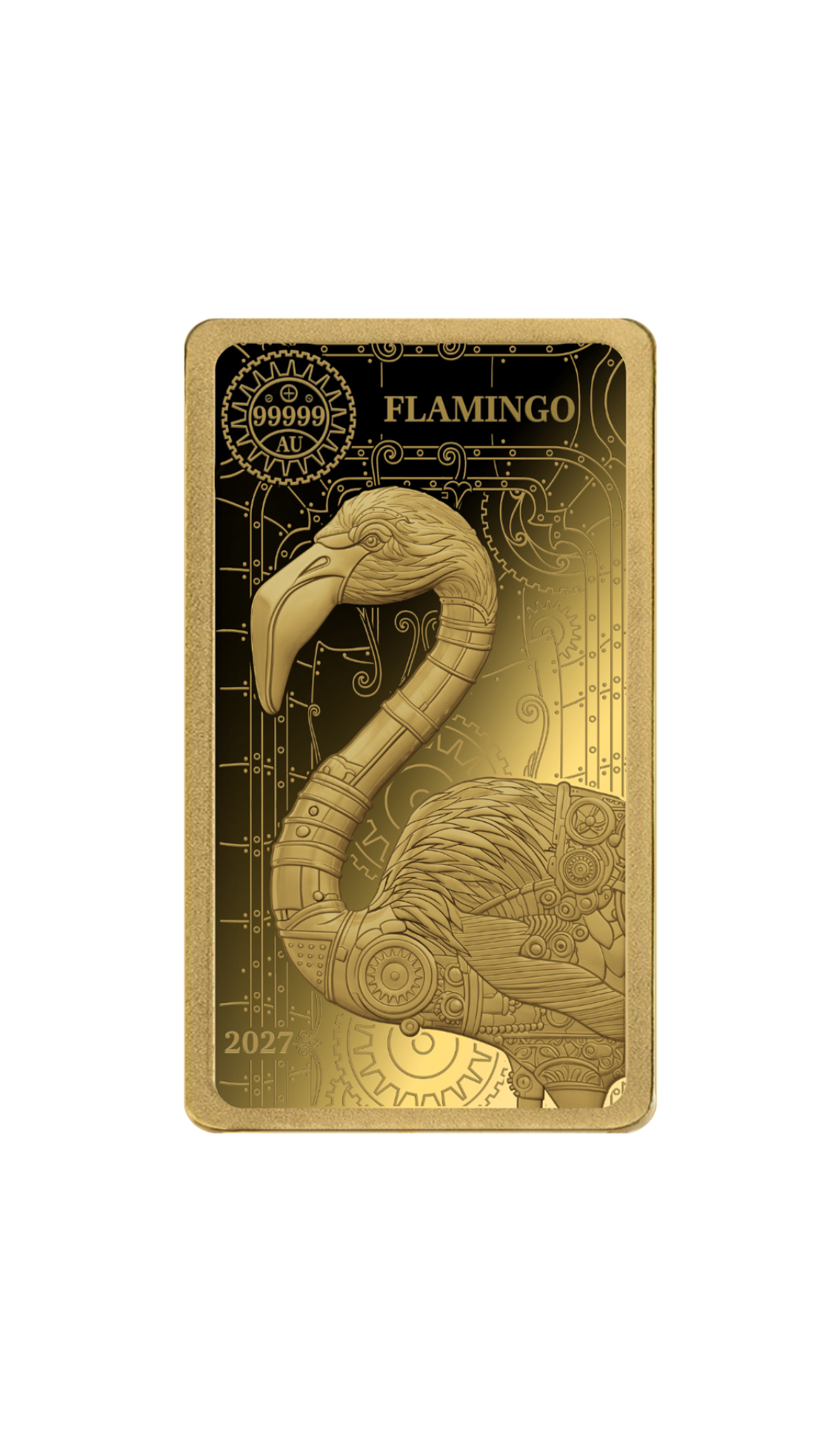2027 Solomon Islands WPB Steampunk Flamingo 1/200 oz Gold Coin - Capsule