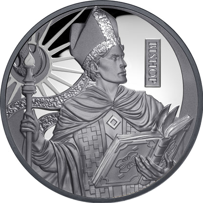 2027 Niue Chess Bishop Black Proof 1 oz Silver Coin