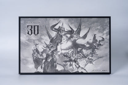 2026 KOMSCO Diablo 30th Anniversary Intaglio Print - Black & White Edition