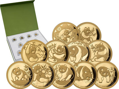 2026 Gabon Panda Jubilee 11 x 1/100 oz Gold Coin Set (06/26)