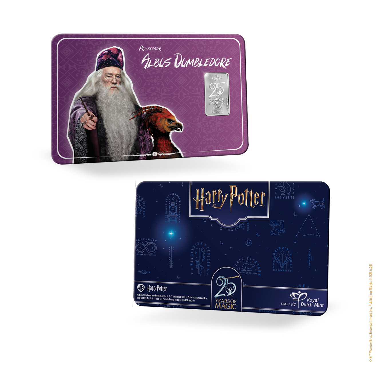 2026 Royal Dutch Mint Harry Potter - Albus Dumbledore 1g Silver Bar in Card (08/11)