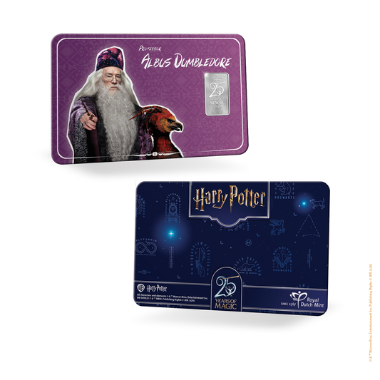 2026 Royal Dutch Mint Harry Potter - Albus Dumbledore 1g Silver Bar in Card (08/11)