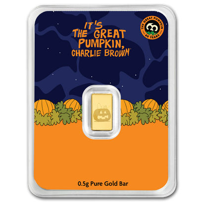 2026 PAMP Peanuts - It's the Great Pumpkin 60th Ann. 0.5g Gold Bar
