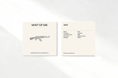 AK-47 Shaped 2g Silver Medal
