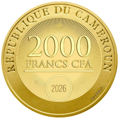 2026 Cameroon Guardian Angel 2.3g Gold Coin (08/07)