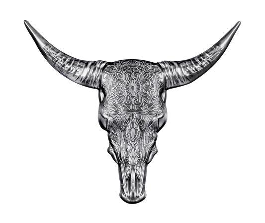 2027 Solomon Islands Buffalo Skull Shaped 2 oz Silver Coin