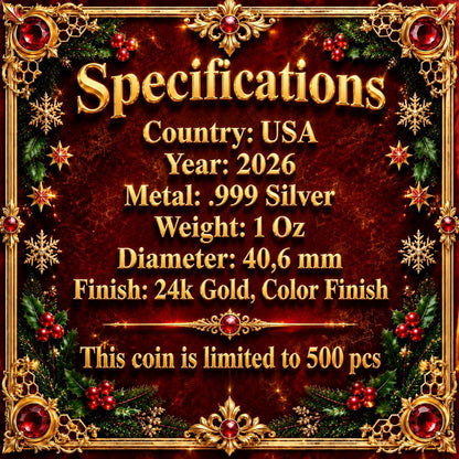 2026 U.S. Eagle The Christmas Bee Edition 1 oz Silver Coin