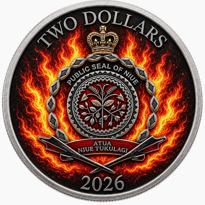 2026 Niue Sword of Truth - Divine Fire Edition 1 oz Silver Coin