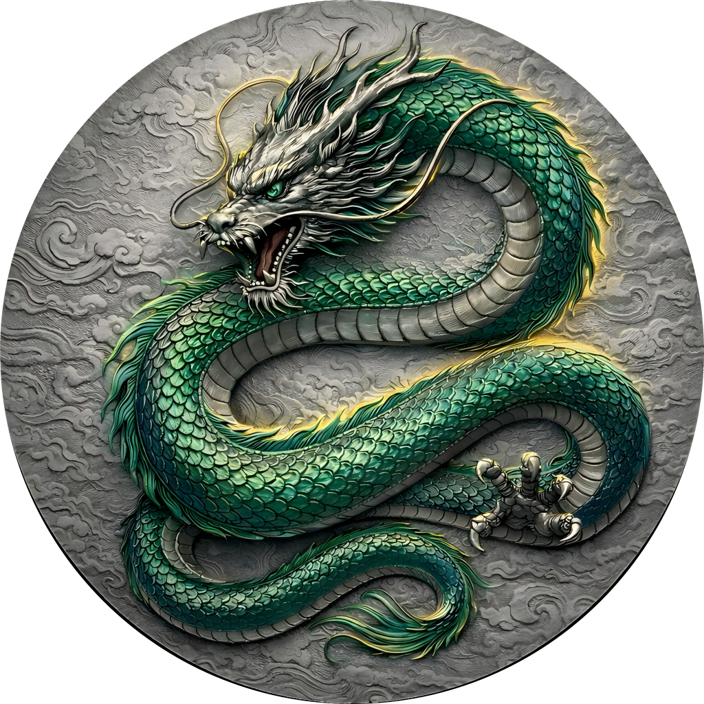 2026 Truth Guard Azure Dragon 2 oz Silver Coin (07/22)