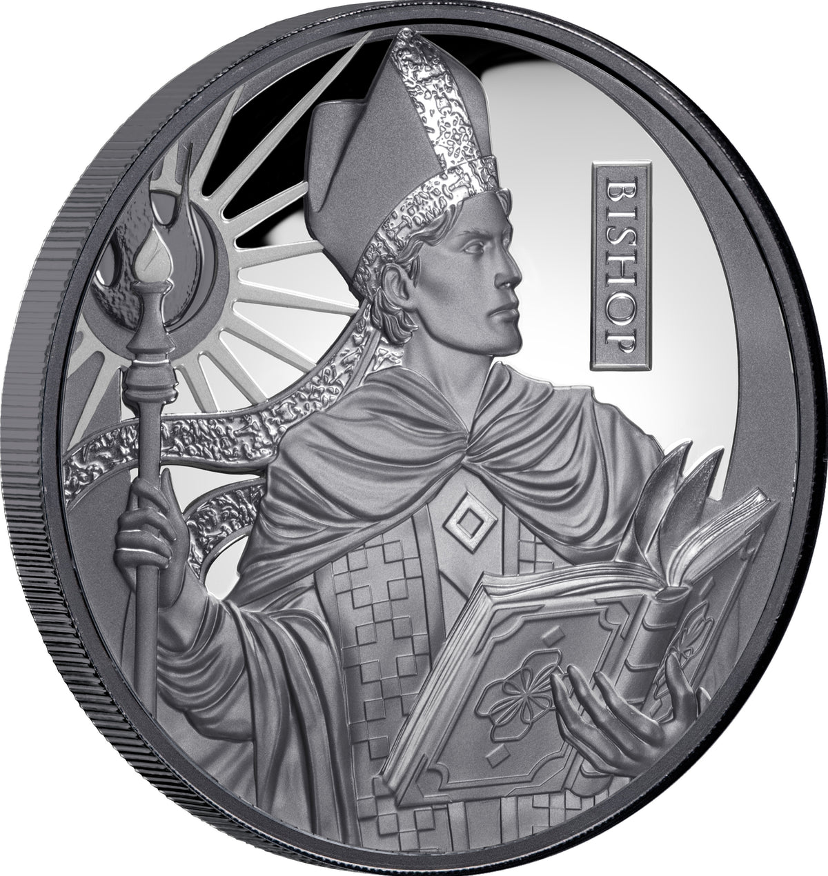 2027 Niue Chess Bishop Black Proof 1 oz Silver Coin