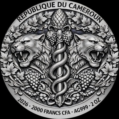 2026 Cameroon Maenad 2 oz Silver Coin