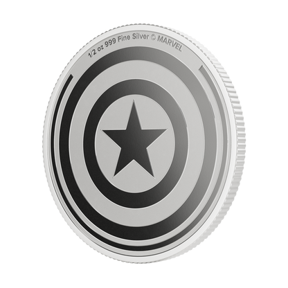 Estimate: 2026 Niue Captain America's Shield BU 1/2 oz Silver Coin