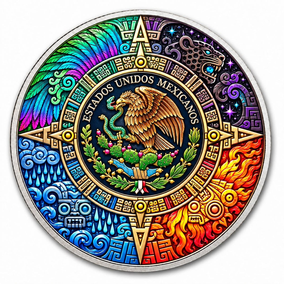 2024 Mexico Libertad Aztec Gods of the Apocalypse Edition 1 oz Silver Coin