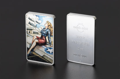 Estimate: 2026 Czech Mint Pin-Up Girls Colorized 2 oz Silver Bar (07/21)