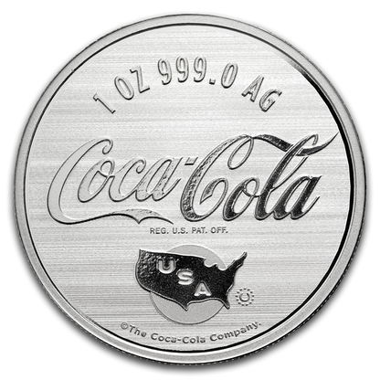 In Stock! 2026 Pamp Suisse Coca-Cola USA 1 oz Silver Round in TEP