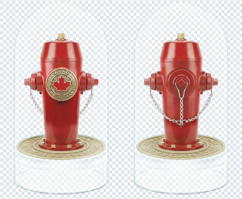 Fire Hydrants Around the World - Canada 3D 5 oz Copper Medal (07/27)
