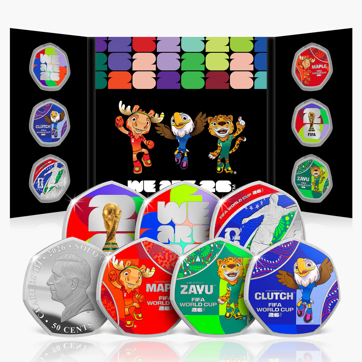 2026 Solomon Islands FIFA World Cup Colorized 6 x 9g CN Coin Set (07/31)