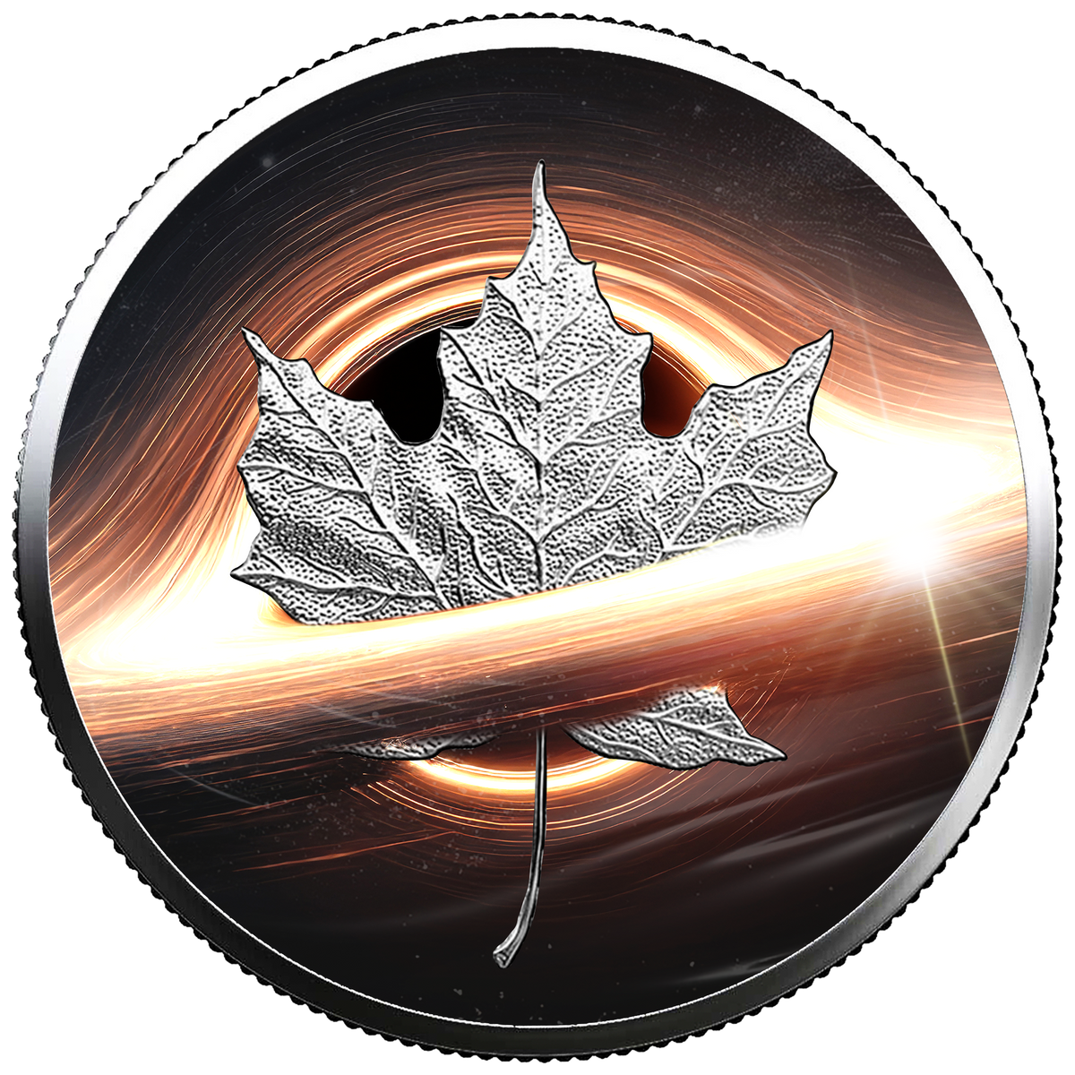 2026 Canada Maple Leaf Black Hole Edition 1 oz Silver Coin