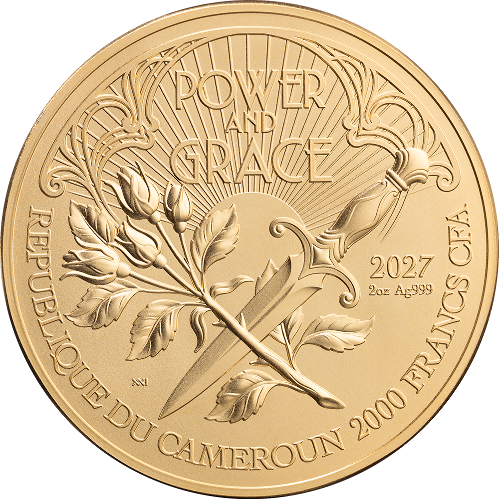 2027 Cameroon The Aegis - Power and Grace 2 oz Silver Coin