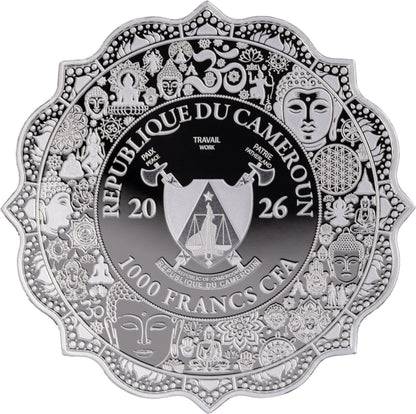 2026 Cameroon Leshan Buddha 1 oz Silver Coin (99 Mintage)