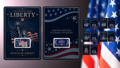 New Series! Liberty Diamond Dust 10g Silver Bar in Card (07/31)