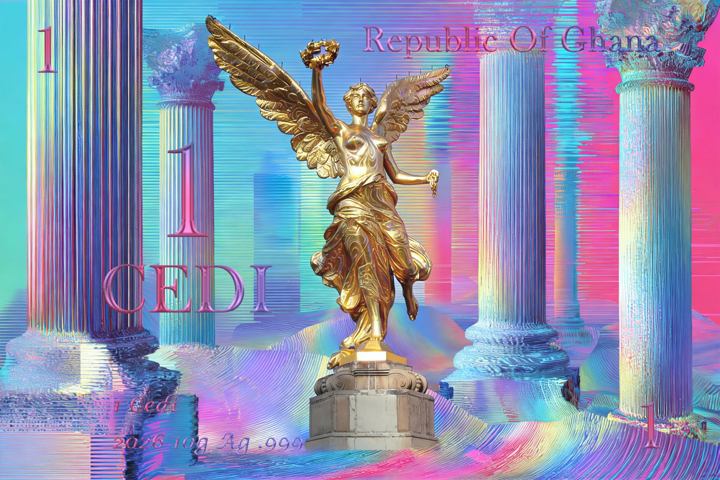 2026 Ghana Angel of Independence 10g Silver Foil
