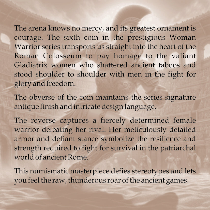 2026 Niue Woman Warrior - Gladiatrix 2 oz Silver Coin (08/05)