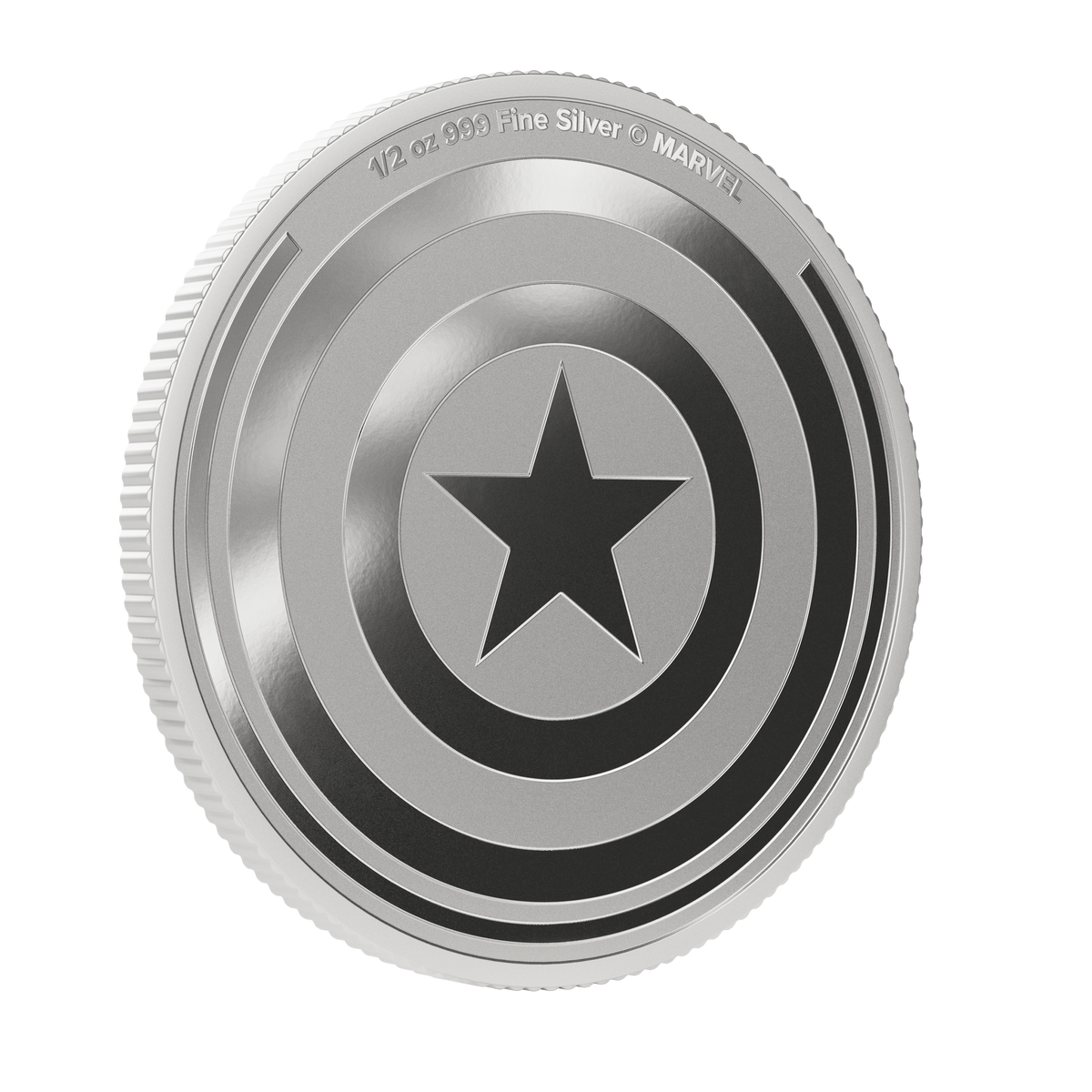 Estimate: 2026 Niue Captain America's Shield BU 1/2 oz Silver Coin
