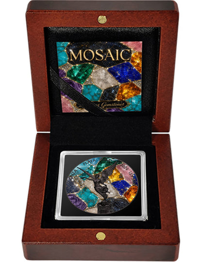 2024 Mexico Libertad Mosaic Precious Gemstones 1 oz Silver Coin (07/01)