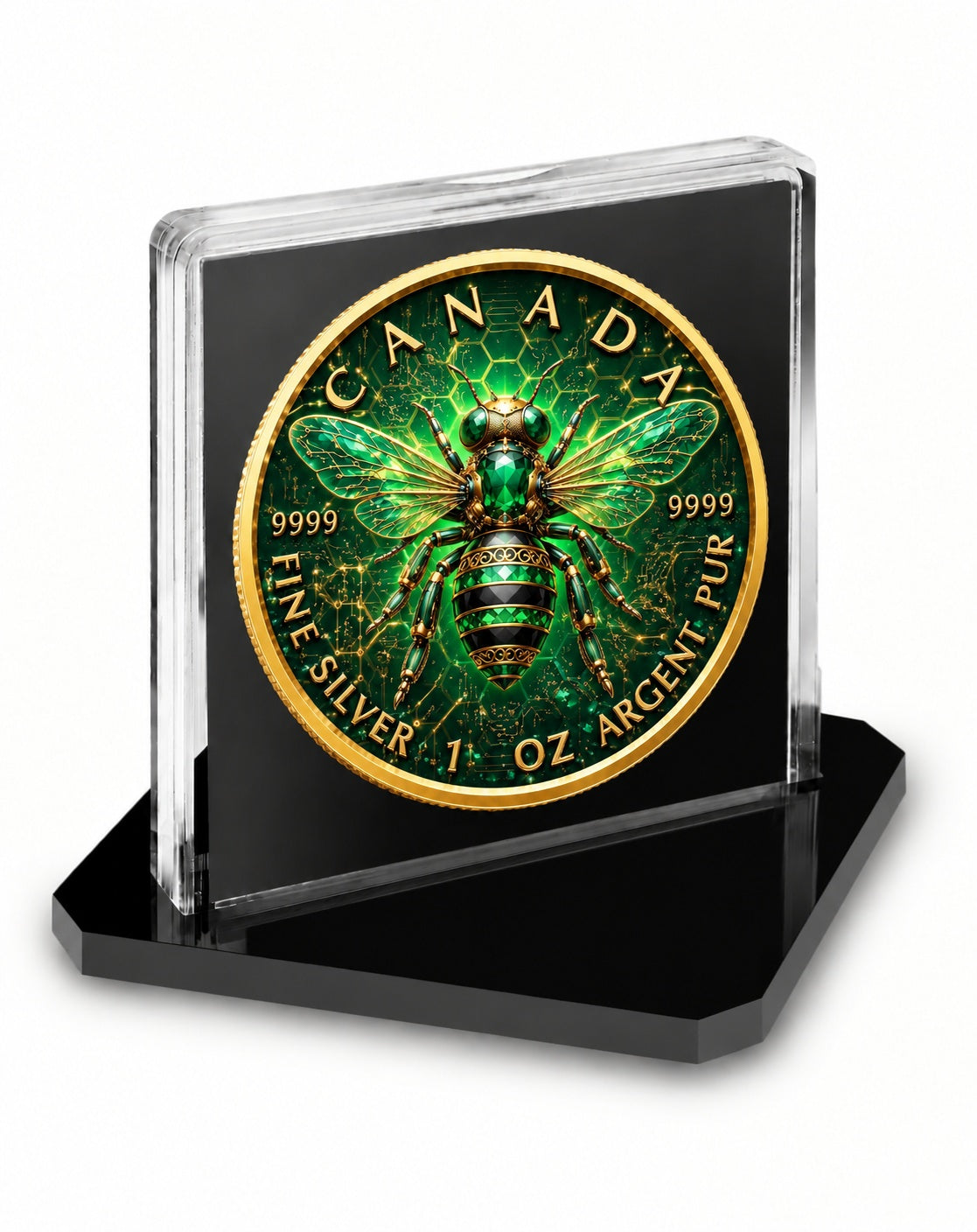 2026 Canada Maple Leaf The Emerald Bee Edition 1 oz Silver Coin