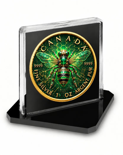 2026 Canada Maple Leaf The Emerald Bee Edition 1 oz Silver Coin