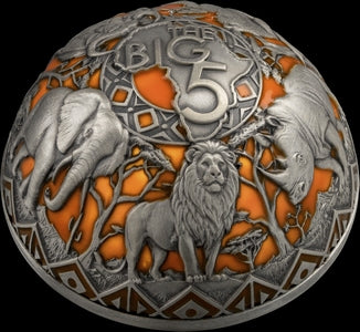 2026 Burundi Big 5 Africa Half-Spherical 2 oz Silver Coin