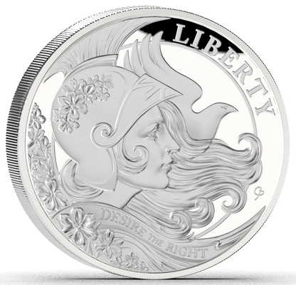 2027 Falkland Islands Liberty - Desire the Right Proof 5 oz Silver Coin