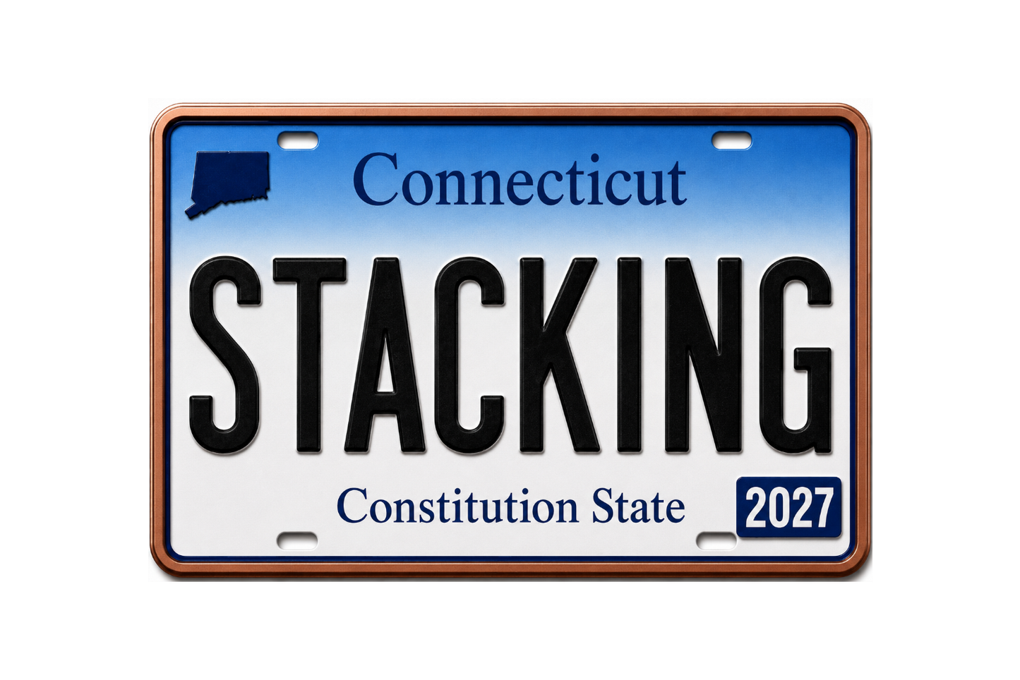 2027 Stacking Across America License Plate MICHIGAN Colorized 1 oz Copper Bar (Series 2)