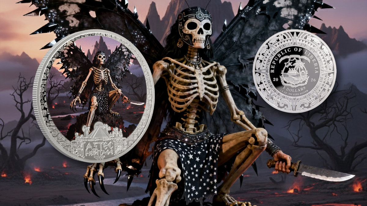 2026 Liberia Aztec Heritage Itzapapolotl 1/2 oz Silver Coin
