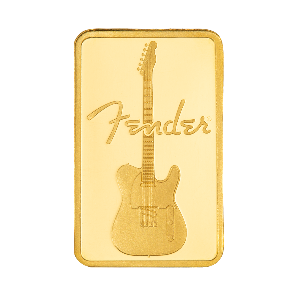 2026 PAMP Suisse Fender 80th Ann. 1g Gold Bar in Card (08/07)