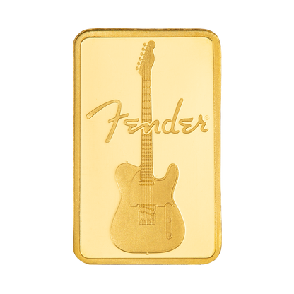 2026 PAMP Suisse Fender 80th Ann. 1g Gold Bar in Card (08/07)