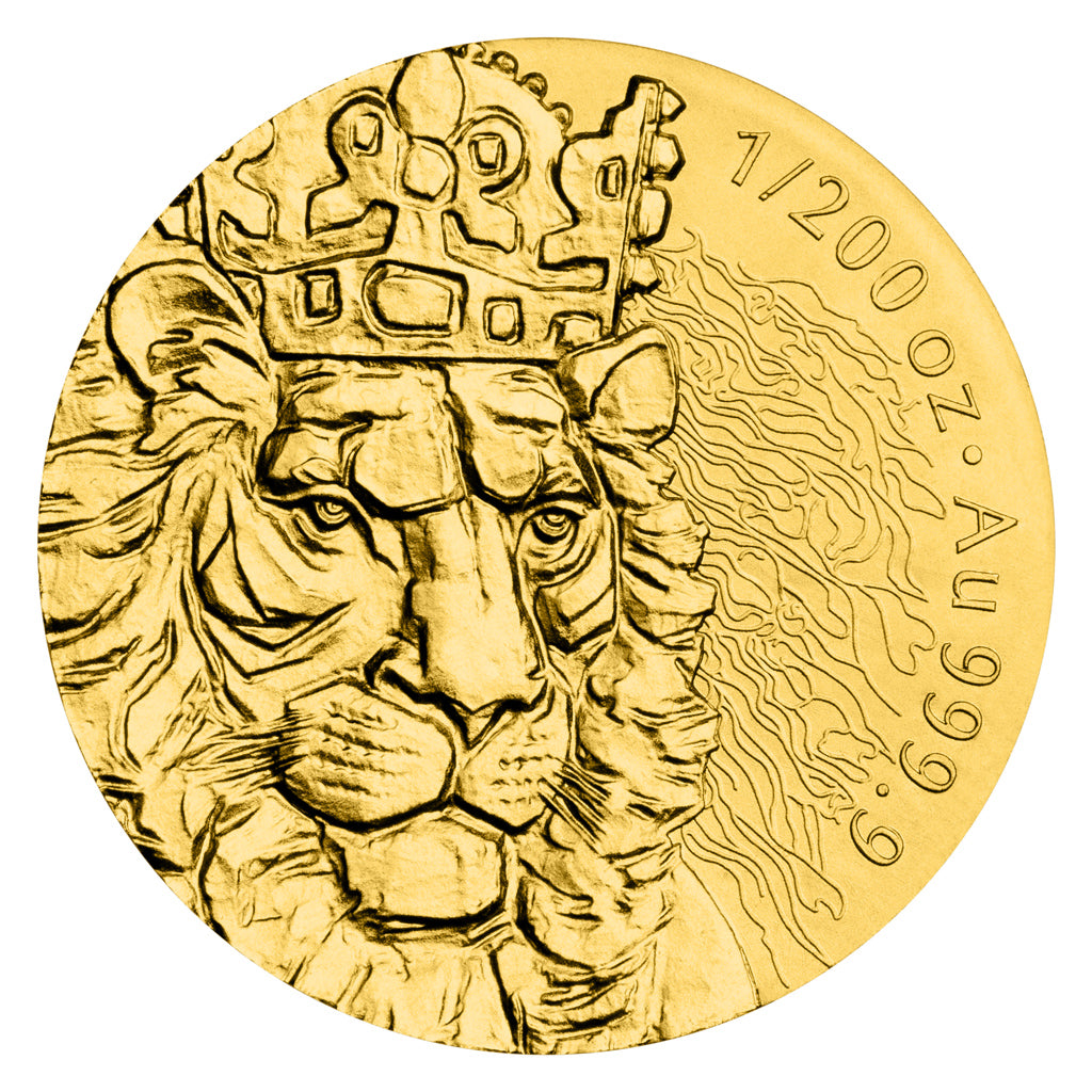 2026 Niue Czech Lion Incused BU 1/200 oz Gold Coin