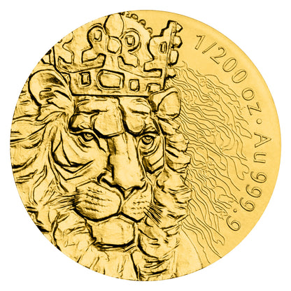 2026 Niue Czech Lion Incused BU 1/200 oz Gold Coin