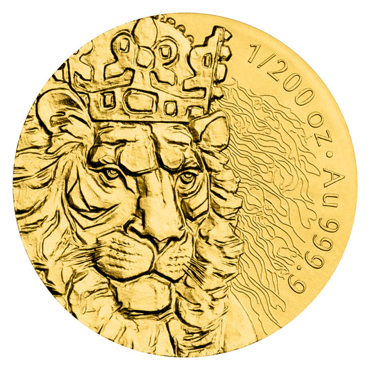 2026 Niue Czech Lion Incused BU 1/200 oz Gold Coin