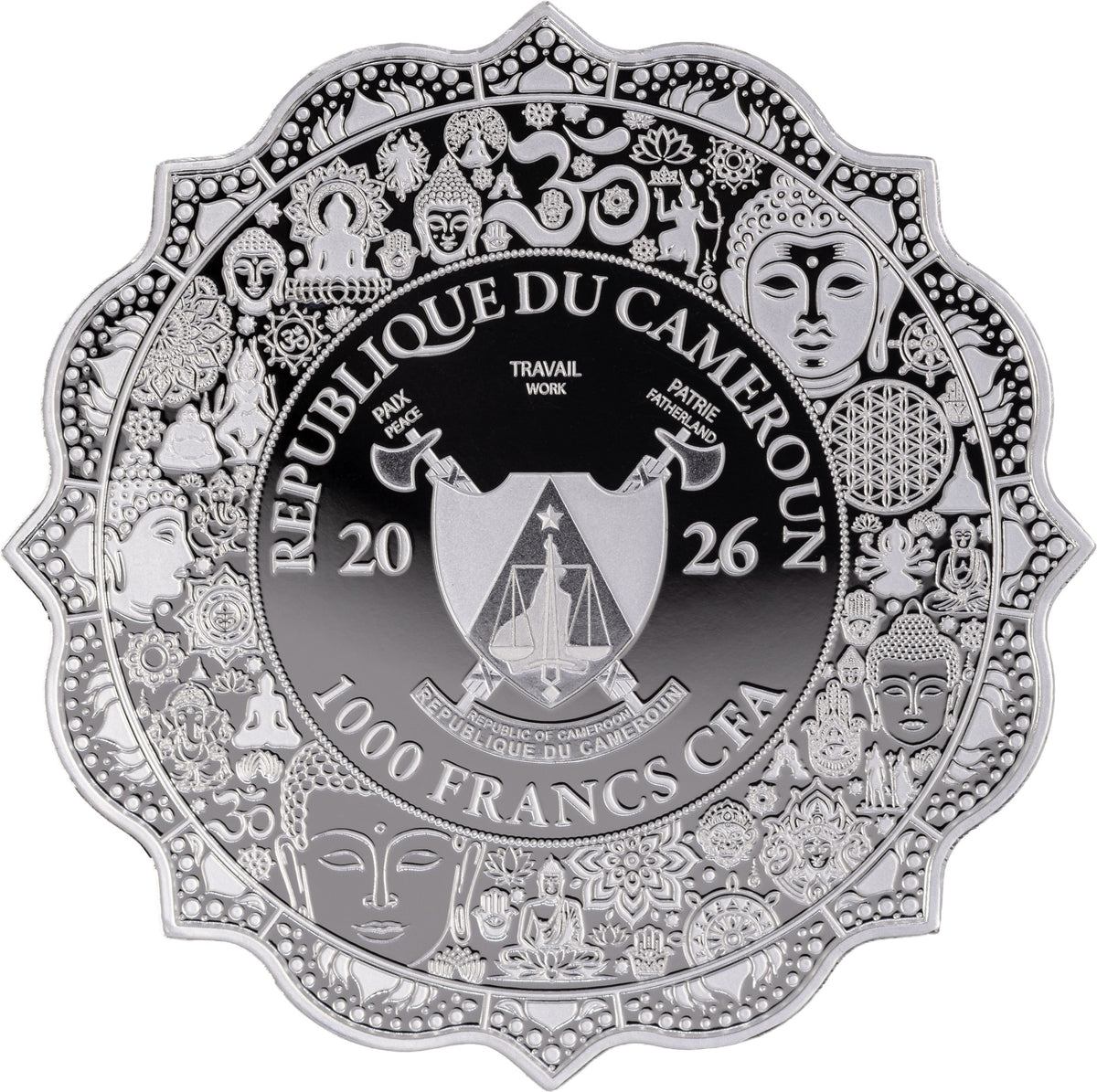 2026 Cameroon Bodhi Gaya Buddha 1 oz Silver Coin (99 Mintage)