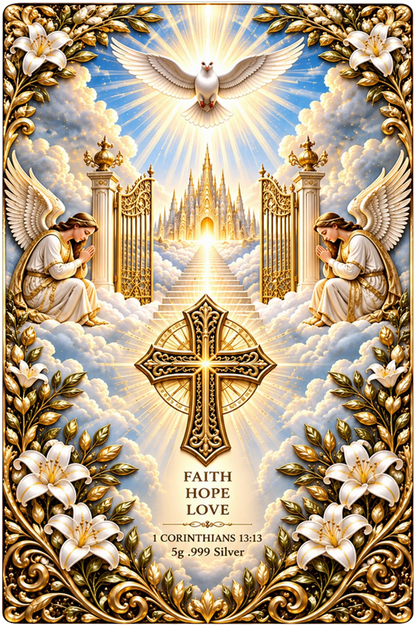 Jesus - Heaven's Dove Colorized 5g Silver Foil