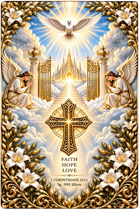 Jesus - Heaven's Dove Colorized 5g Silver Foil