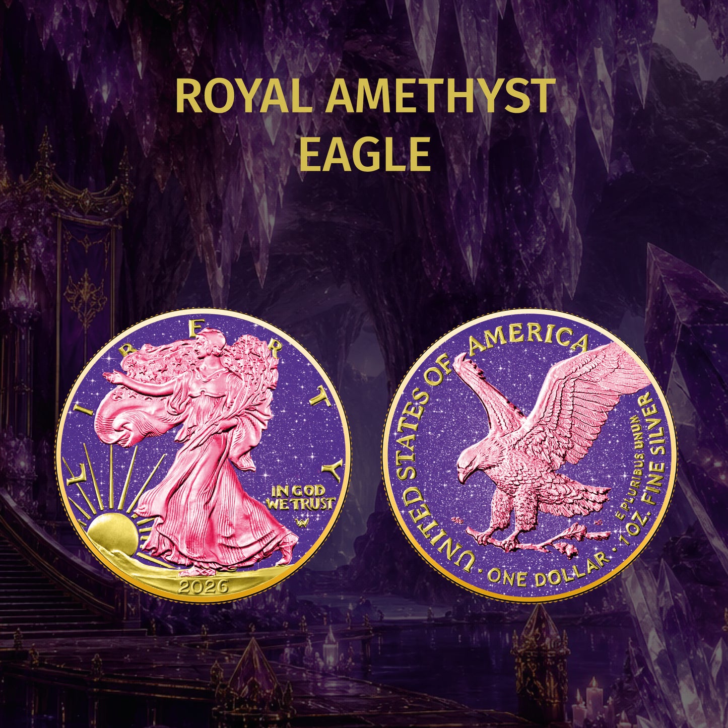 2026 U.S. Eagle Royal Amethyst Edition 1 oz Silver Coin (06/29)
