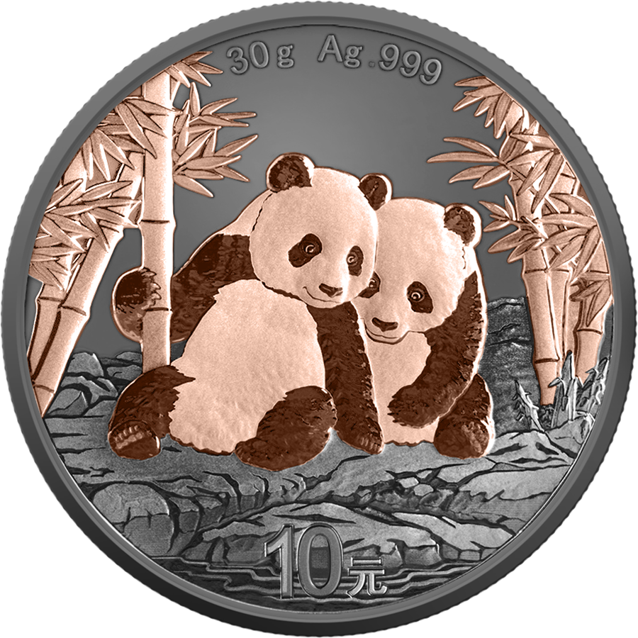 2026 China Panda Black & Pink Edition 1 oz Silver Coin (08/07)